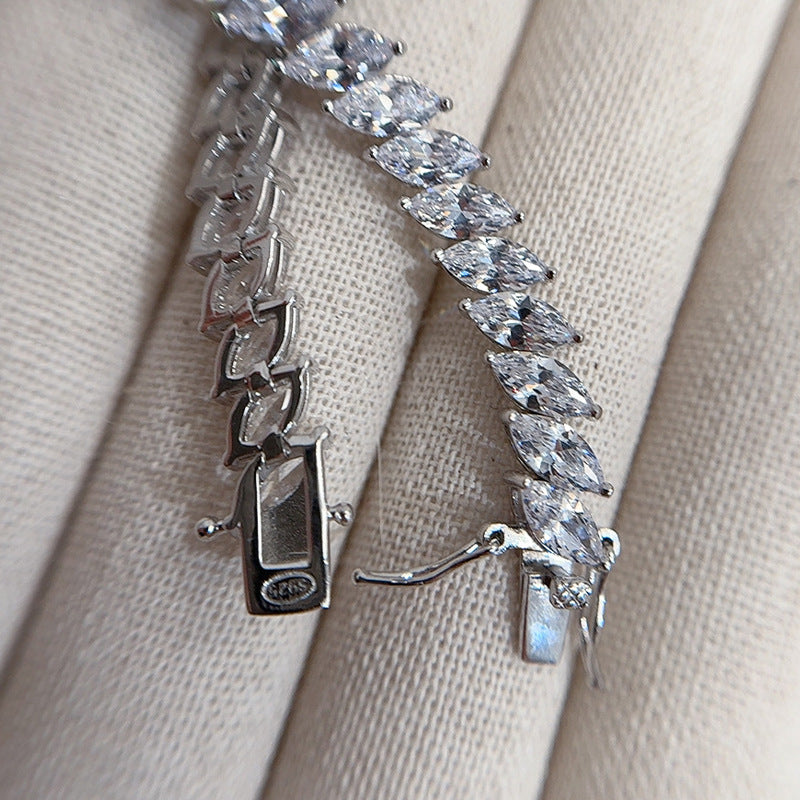Marquise Cut Moissanite Tennis Bracelet