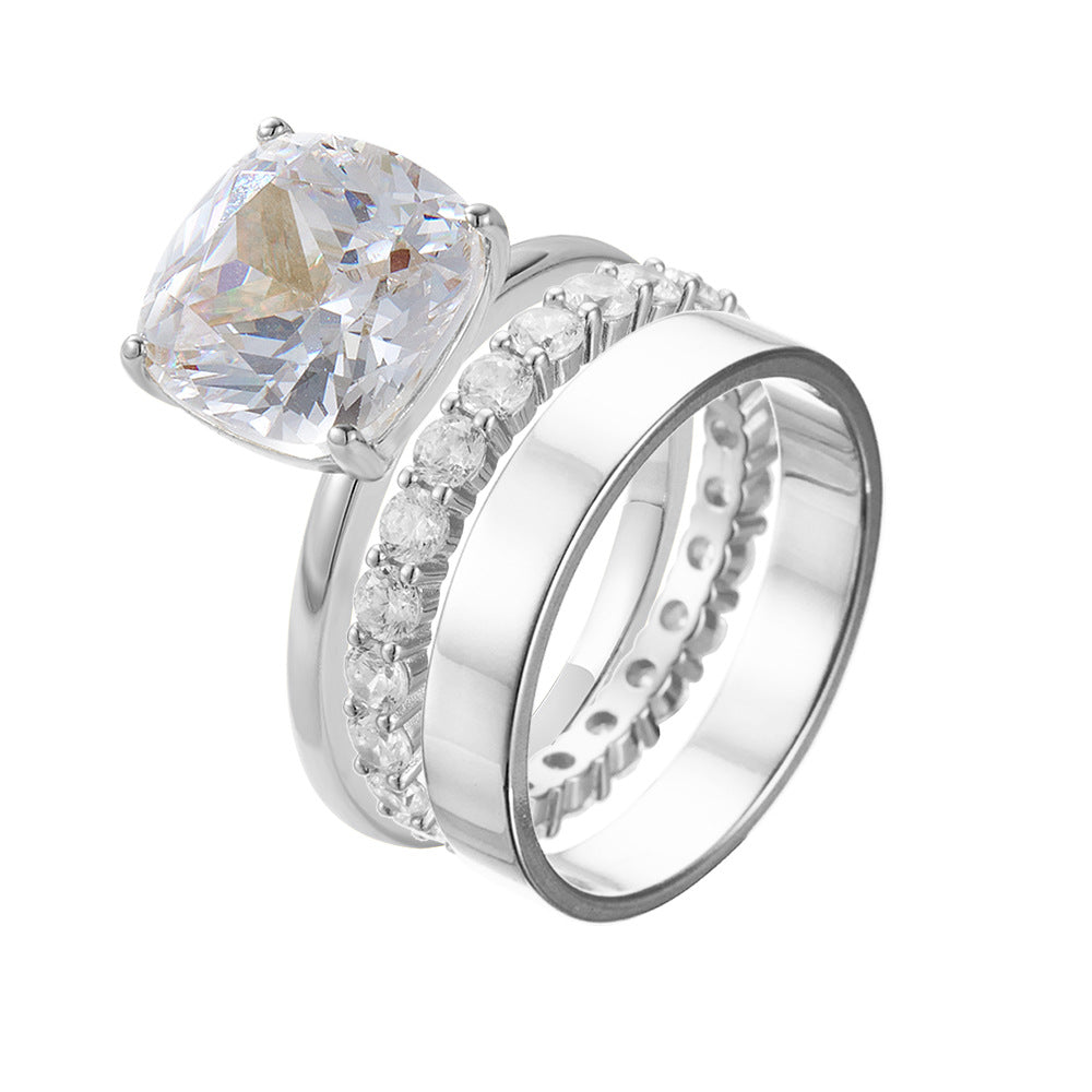 Radiant 3-Piece Diamond Bridal Set