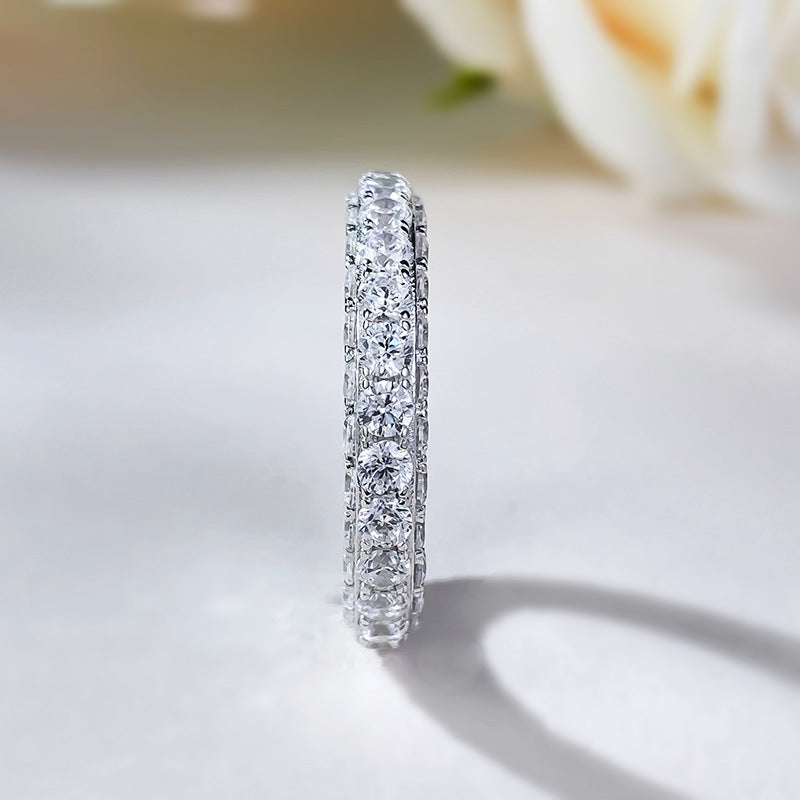 Silver Diamond Stackable RIng
