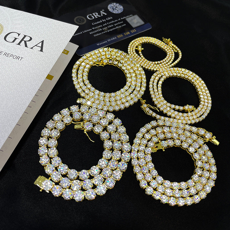 Gold Plated Silver 925 Tennis Chain