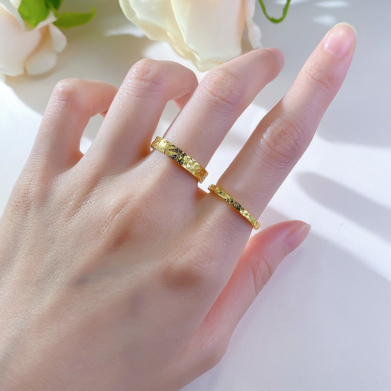 925 Sterling Silver Stackable Ring Textured Fancy