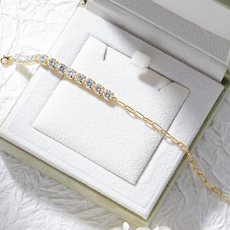 5mm Half Tennis Moissanite Bracelet
