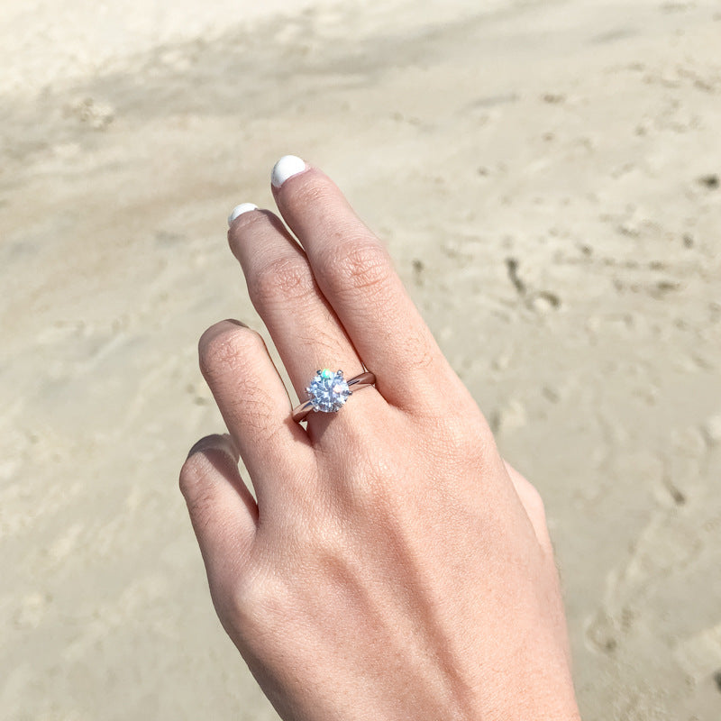 Moissanite 3 carat Ring D color VVS1