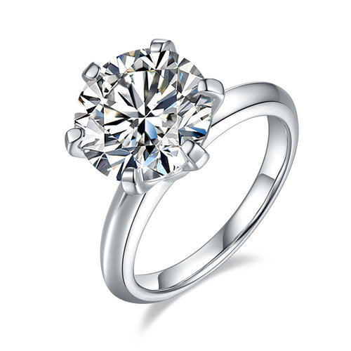 Classic 5 Carat Moissanite Solitaire Ring