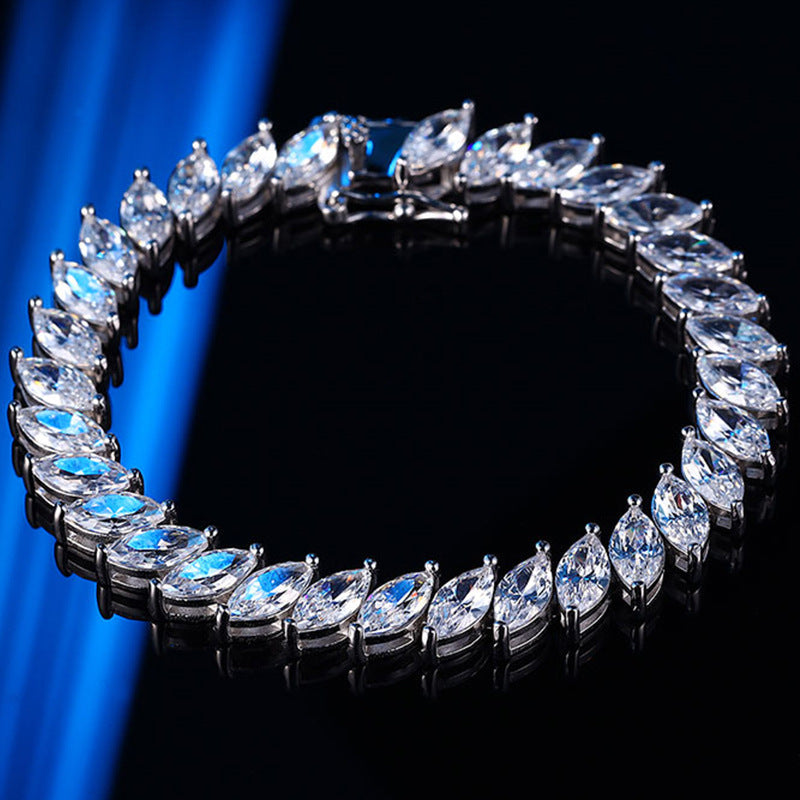 Marquise Moissanite Tennis Bracelet