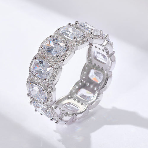 Luxe Stacking 5-Piece Emerald Cut Ring Set