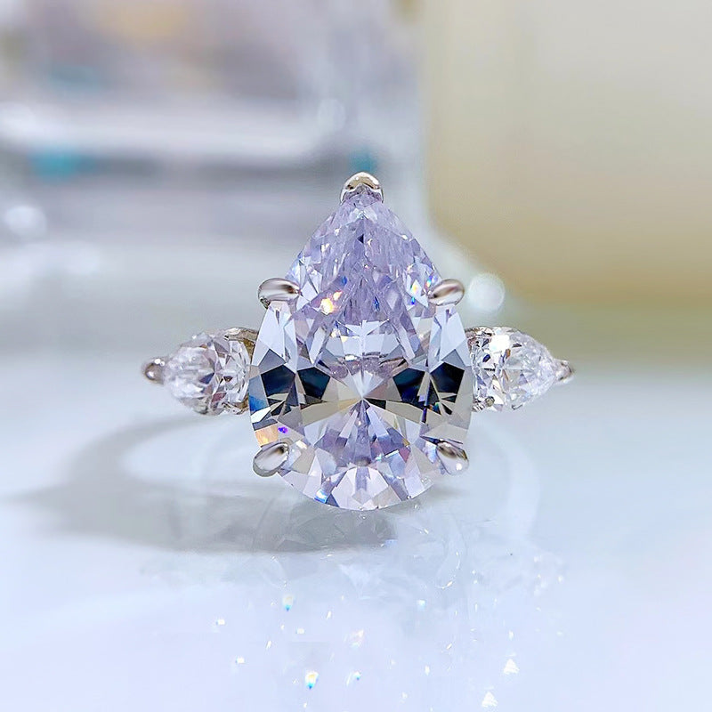 Crushed Ice Pear Ring