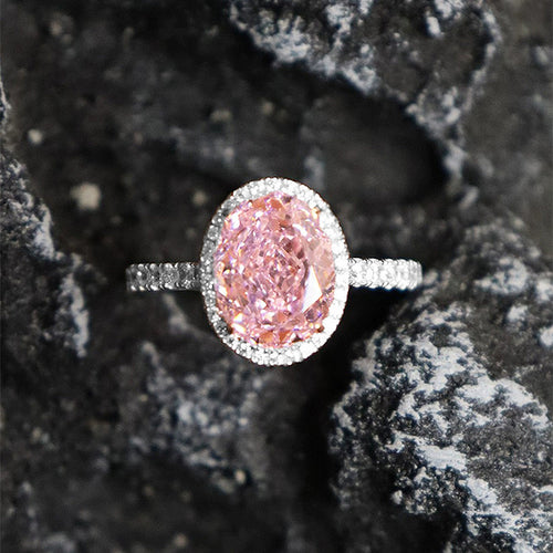 Diamond Pink Halo Ring