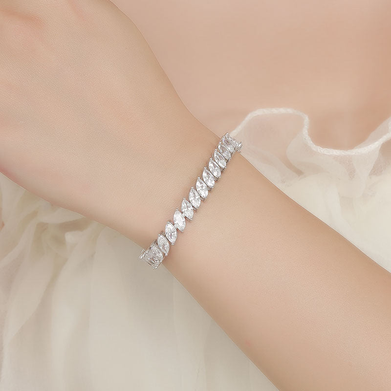 Marquise Moissanite Tennis Bracelet