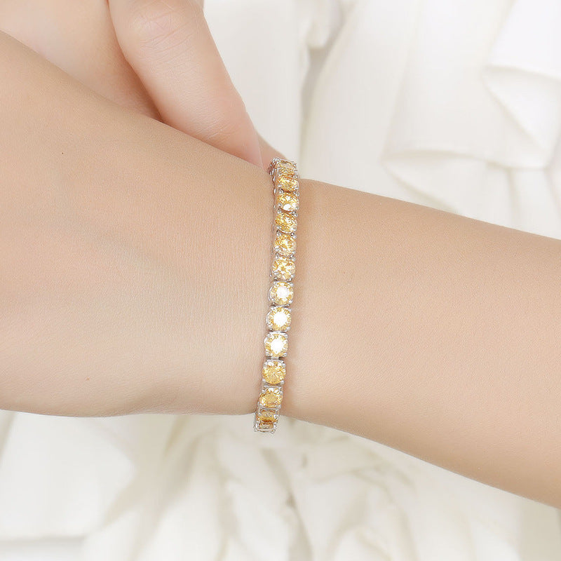 Champagne Moissanite Tennis Bracelet