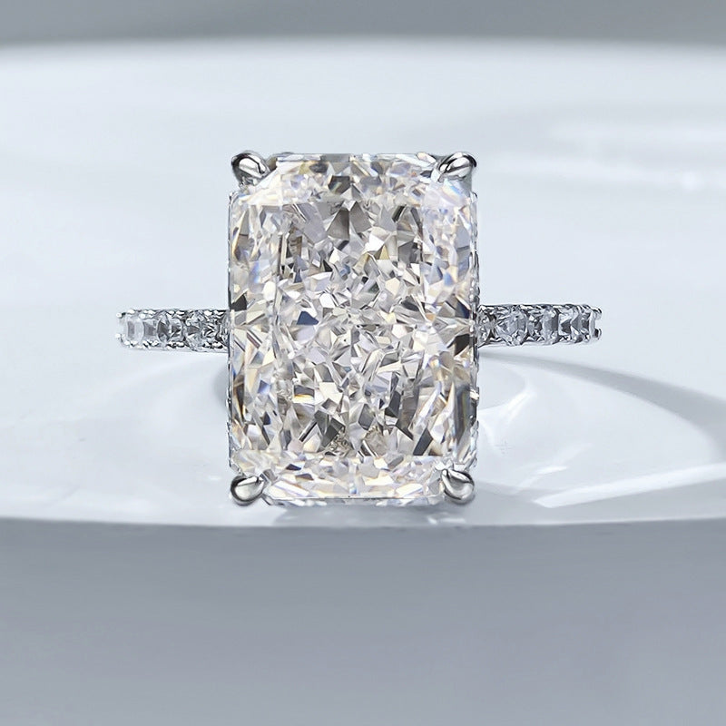 6 CT Radiant Hidden Halo Ring