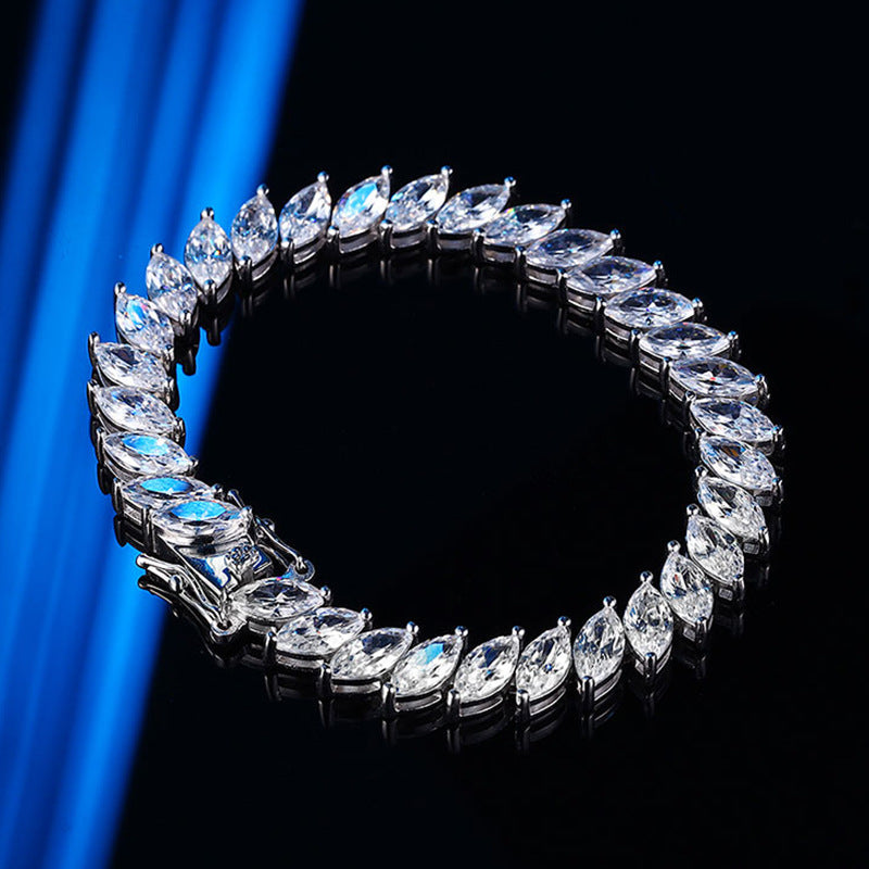 Marquise Moissanite Tennis Bracelet