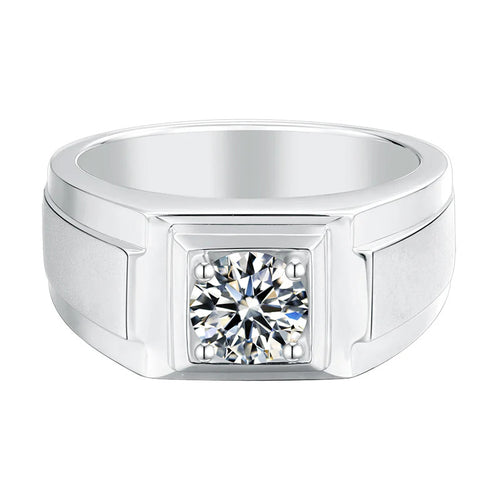 Men’s Solitaire Moissanite Ring