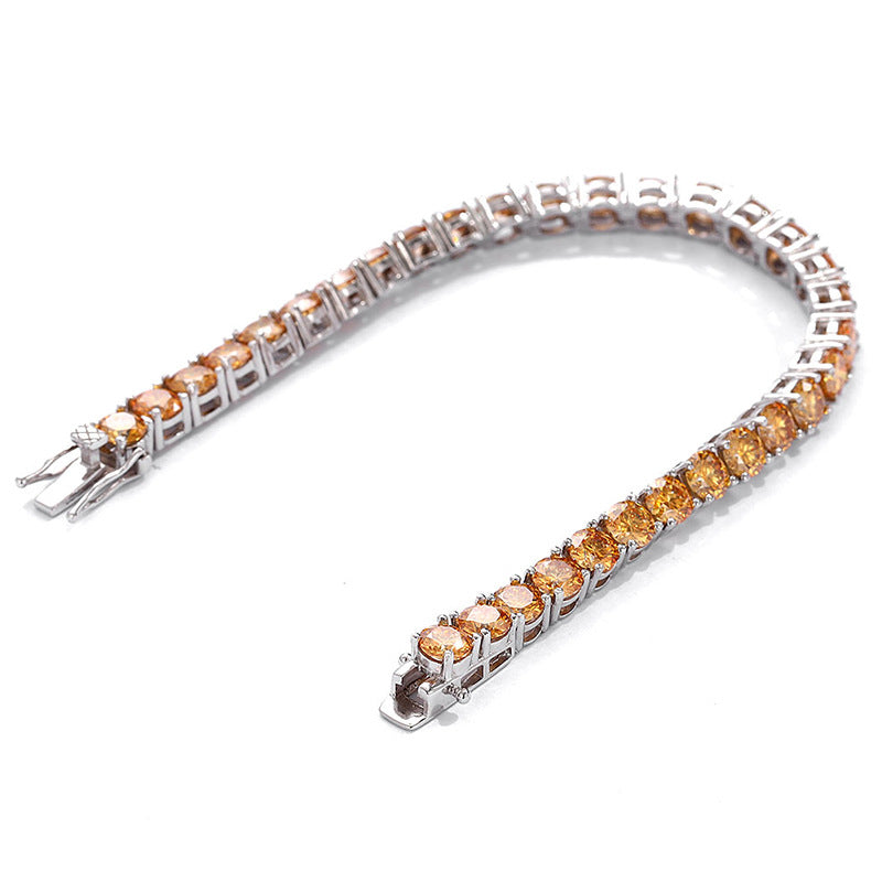 Champagne Color Tennis Bracelet Moissanite
