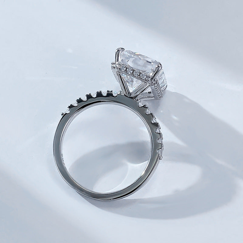 6 CT Radiant Hidden Halo Ring
