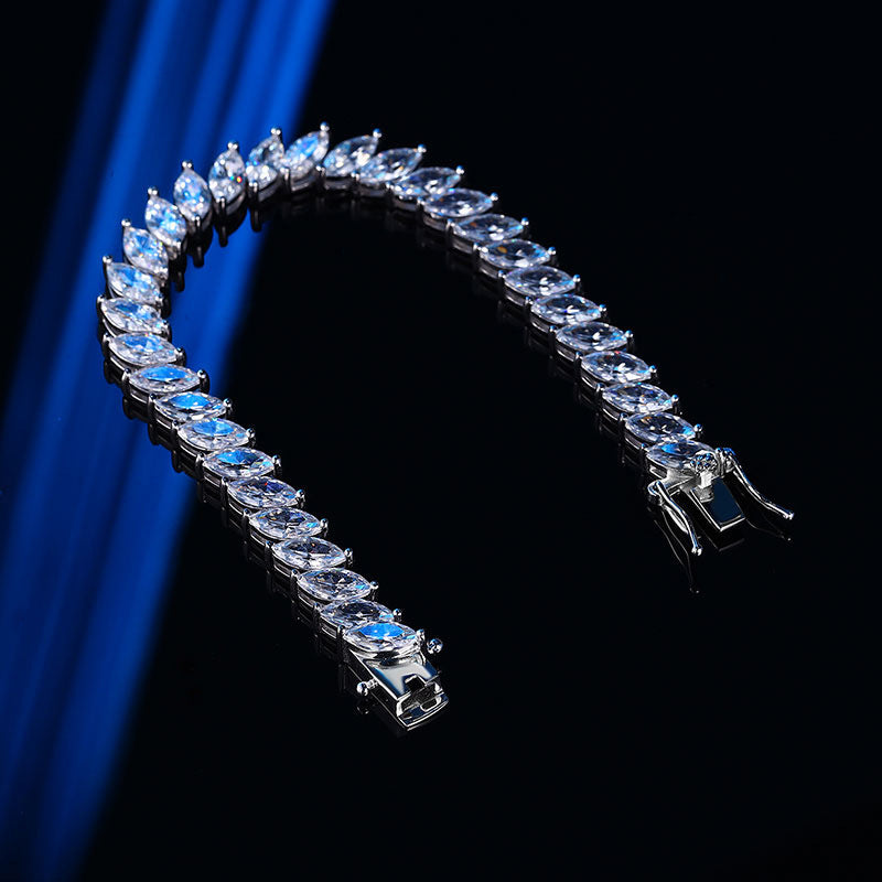 Marquise Moissanite Tennis Bracelet