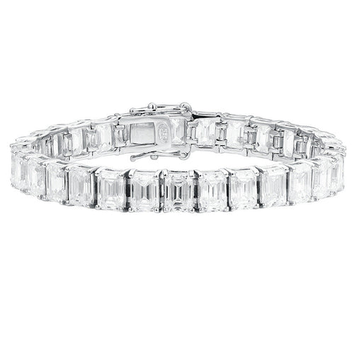 Emerald-Cut Moissanite Sparkle Bracelet