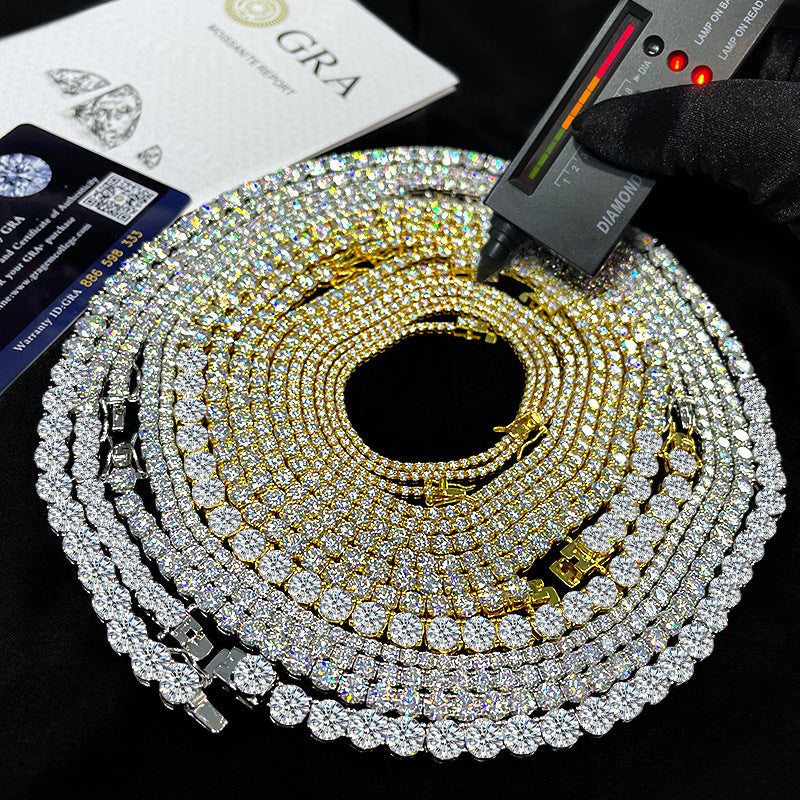 Silver 925 Moissanite Tennis Chain