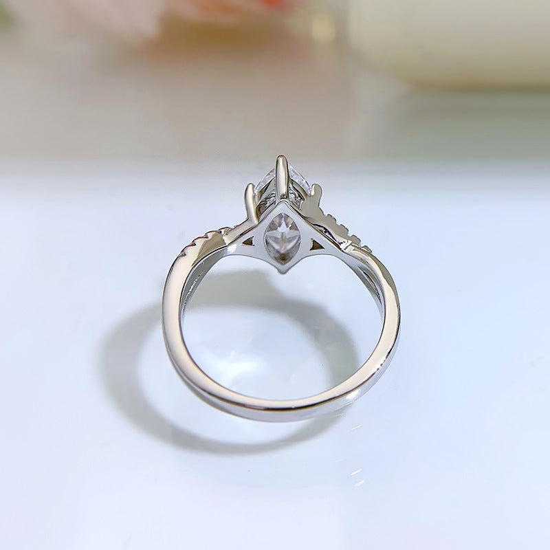 Marquise Cut Twisted Ring