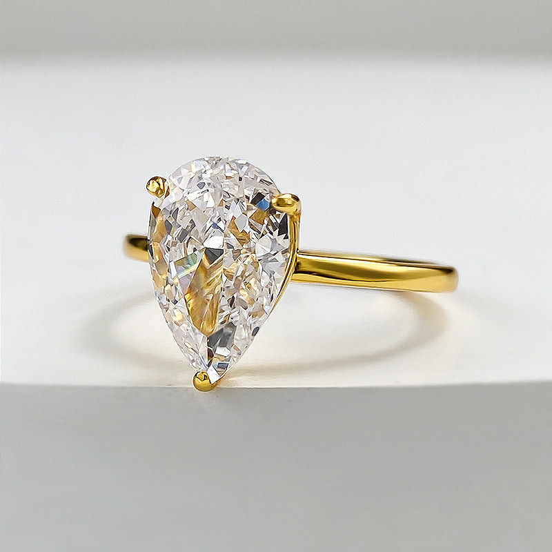 2 CT Pear Cut Crushed Ice Solitaire Ring