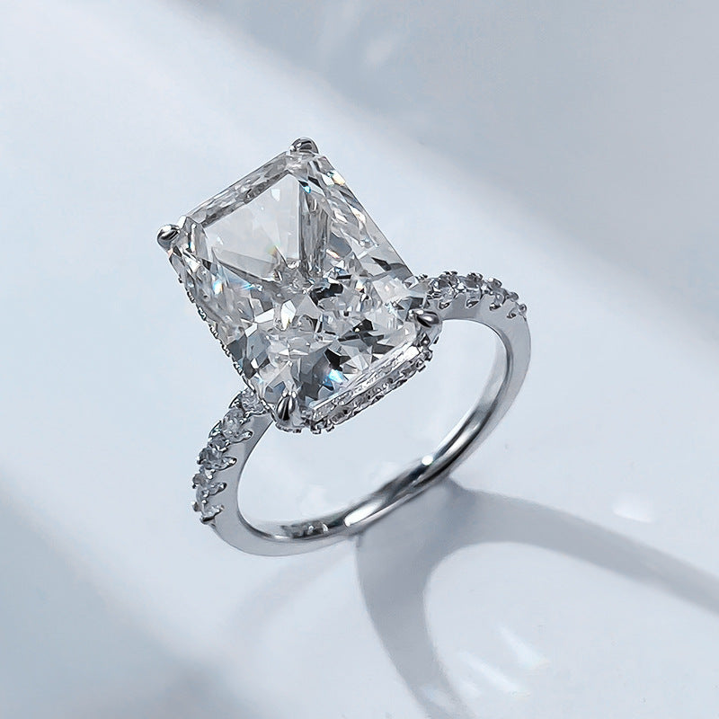 6 CT Radiant Hidden Halo Ring