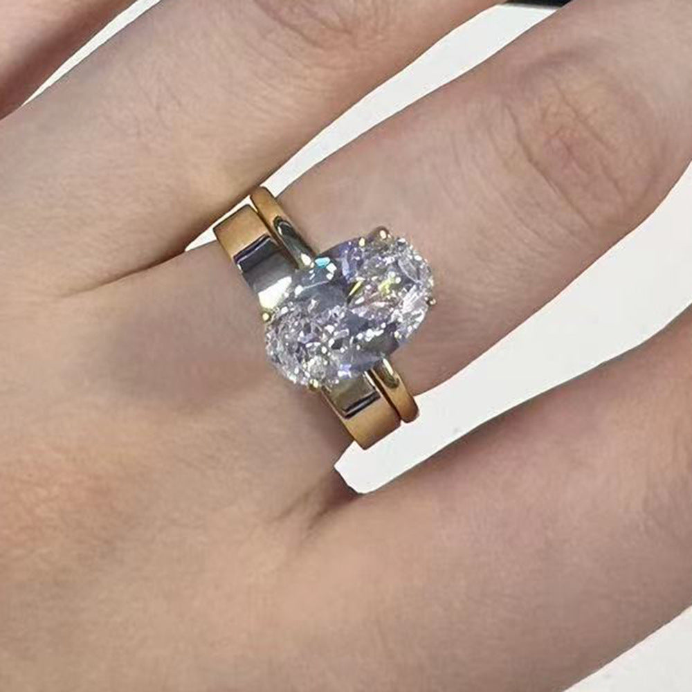 Diamond Oval Cut Bridal Set
