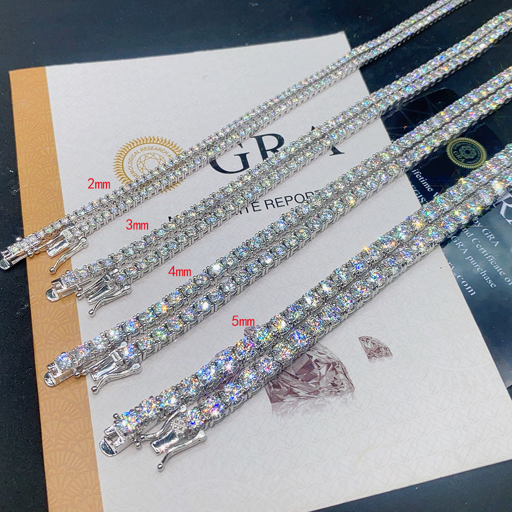 All sizes moissanite tennis chain