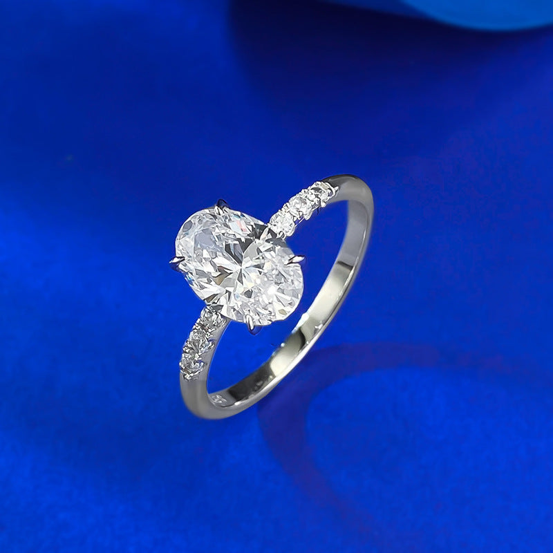 Oval Cut 2CT Solitaire Engagement Ring