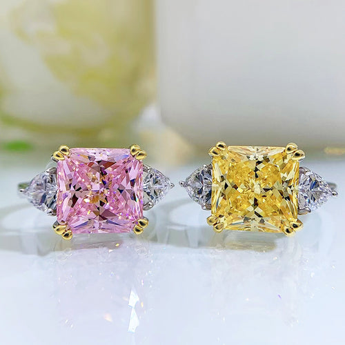 Radiance Crushed Ice Three Stone Ring. Silver Ring