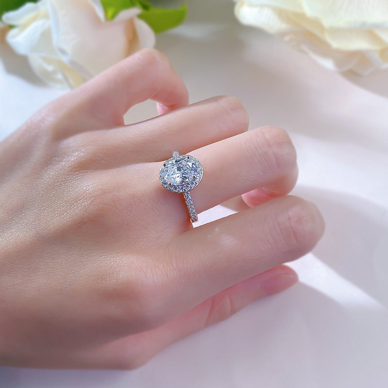 Oval Cut Halo Diamond Ring
