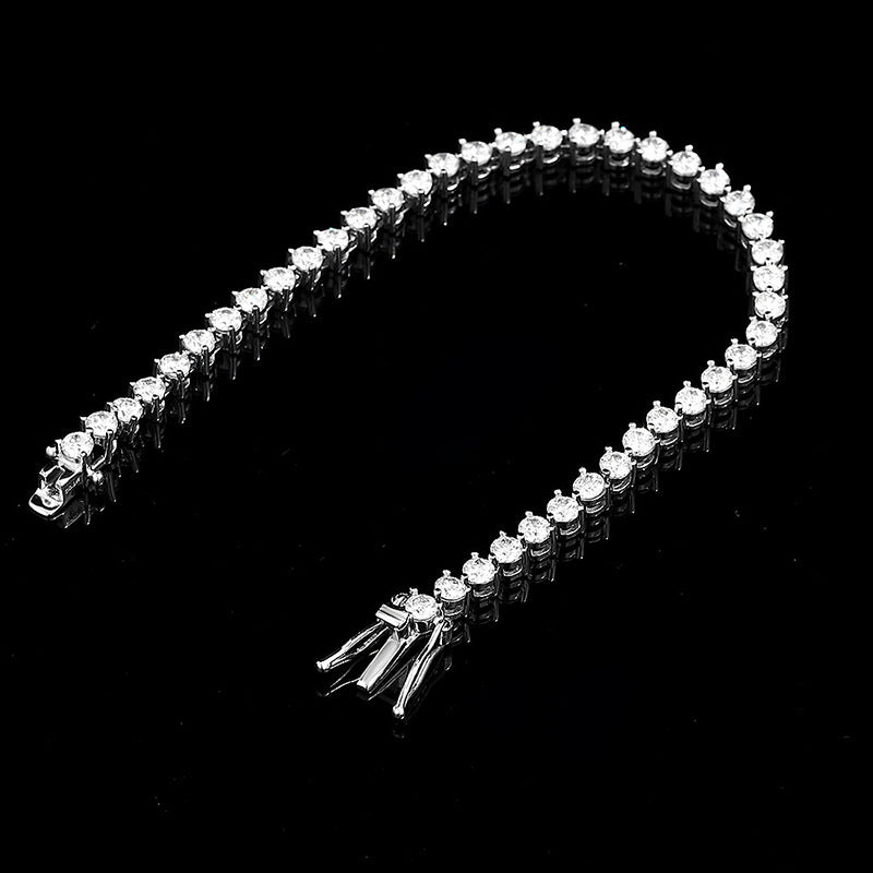 Three Prong Moissanite Tennis Bracelet