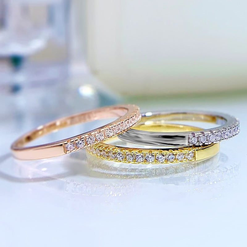 Half Micro Pave Eternity Ring