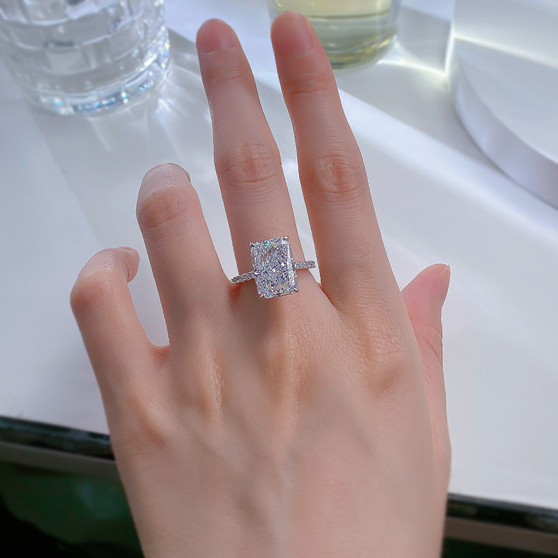 6 CT Radiant Hidden Halo Ring