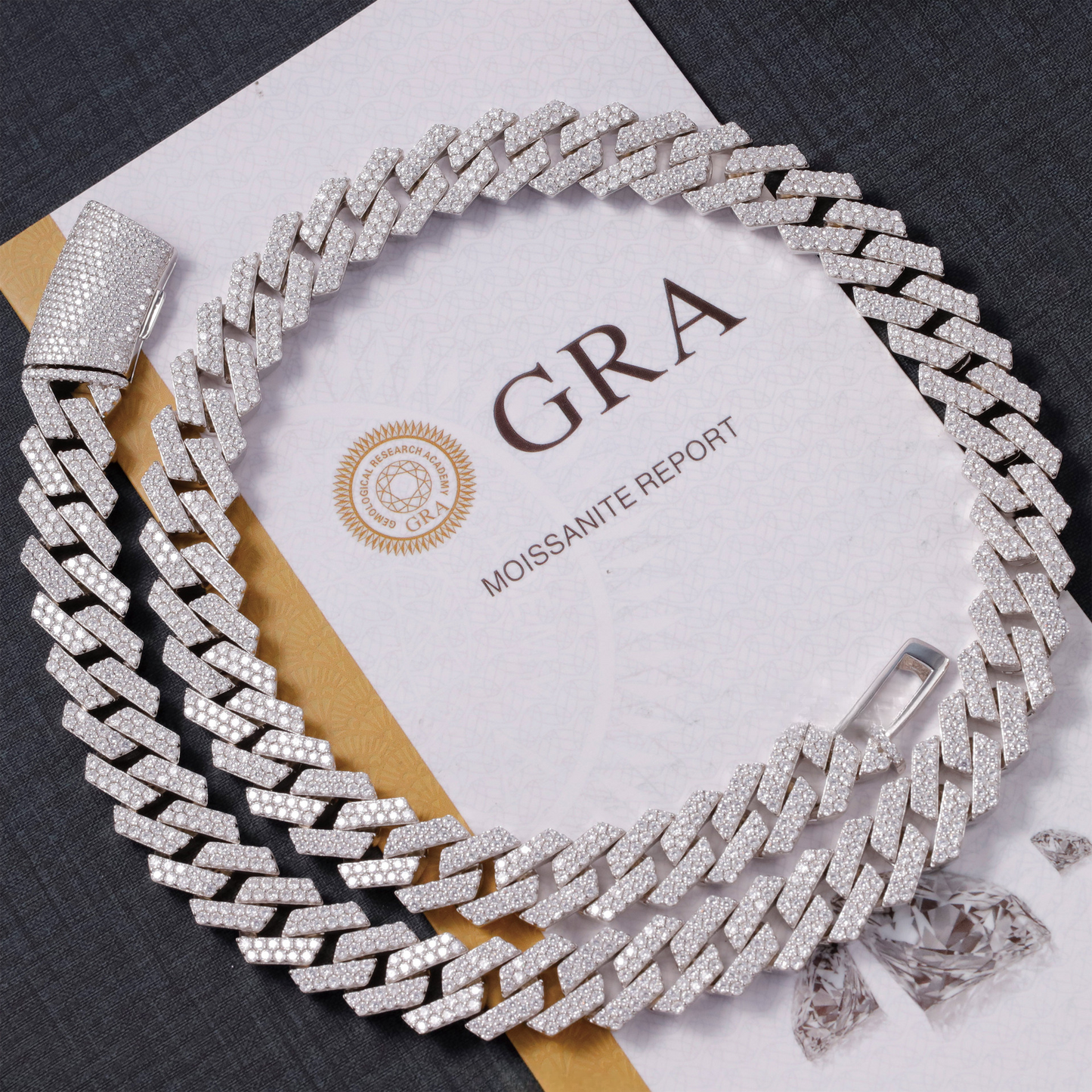GRA Moissanite Cuban Chain