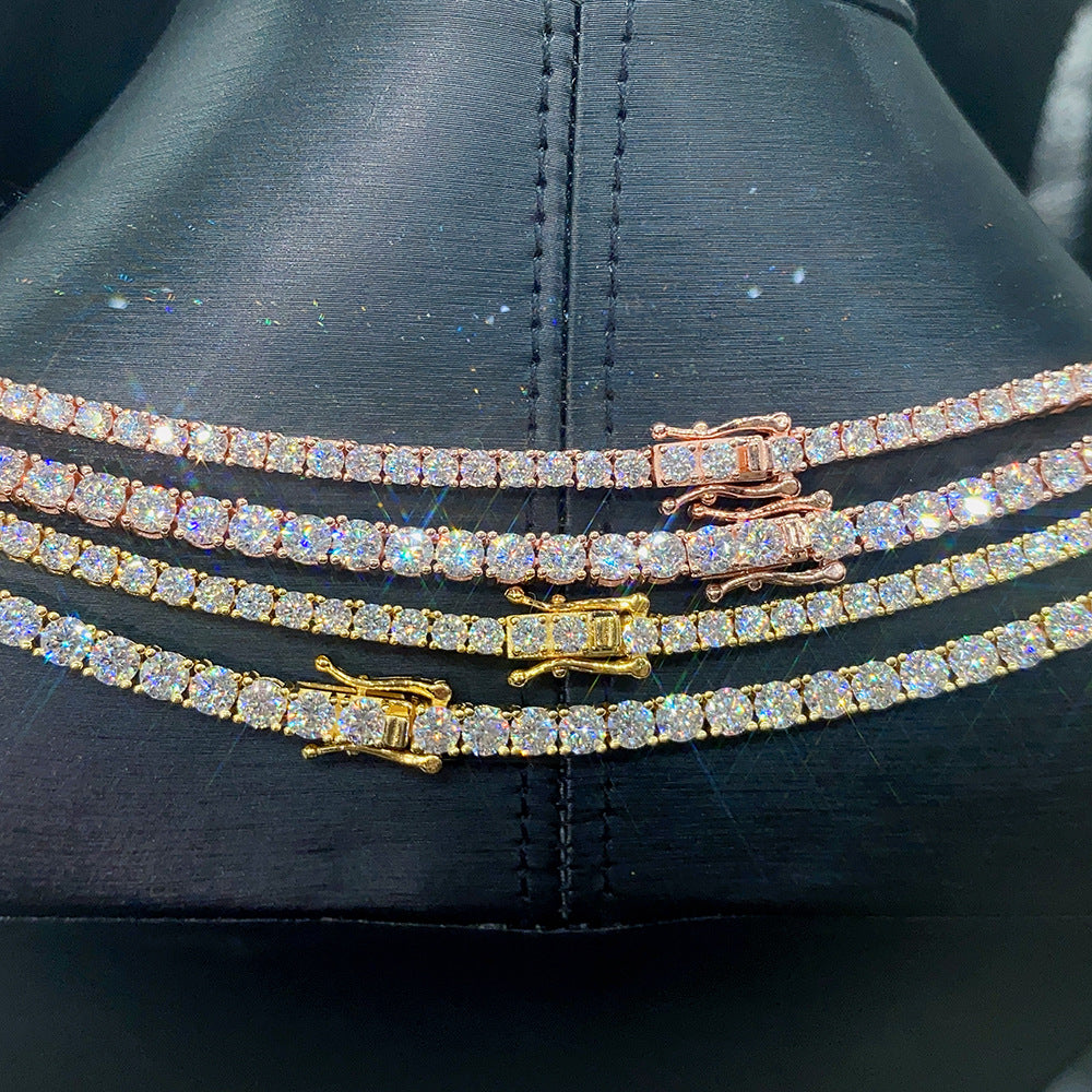 Gold and Rose Gold Plated Tennis Chain