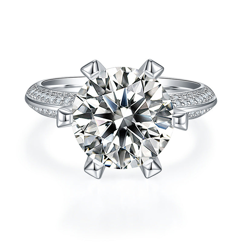5 carat Silver Moissanite Ring