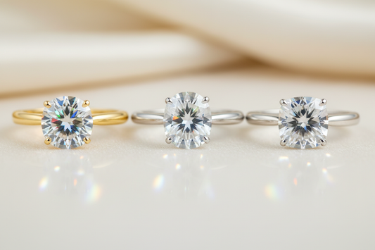 Metal Pairings for Moissanite: Best Choices for Gold, Platinum & Sterling Silver