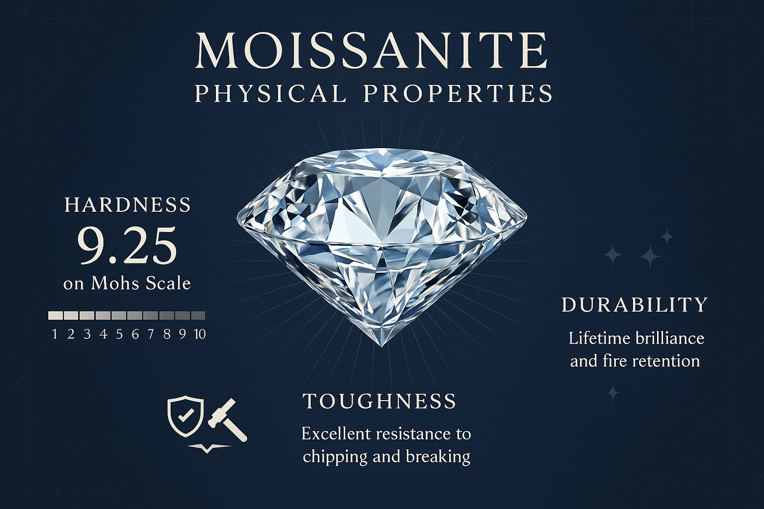 Moissanite’s Physical Properties: Hardness, Toughness, and Durability