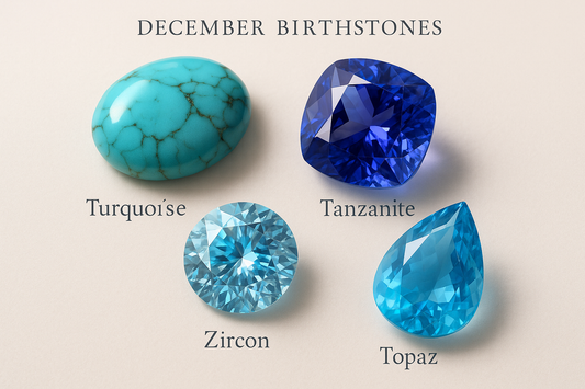 The December Birthstone: A Guide to Turquoise, Tanzanite, Zircon & Blue Topaz