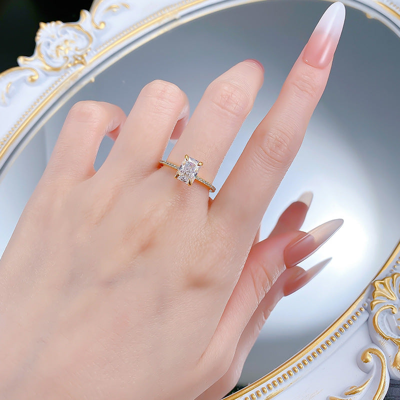 Arctic Light Hidden Halo Ring. Silver Ring