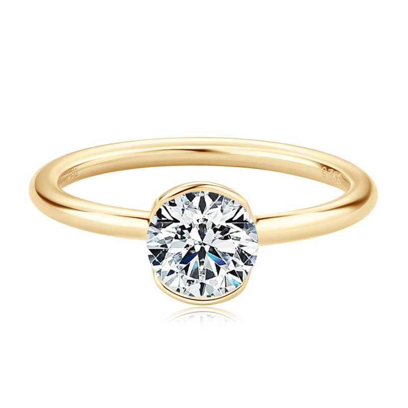 Minimalist Moissanite Engagement Ring