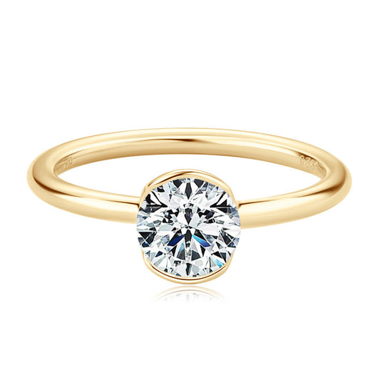 Minimalist Moissanite Engagement Ring