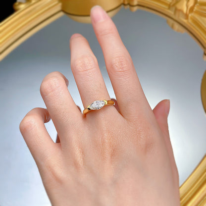 1 ct marquise cut ring silver 925