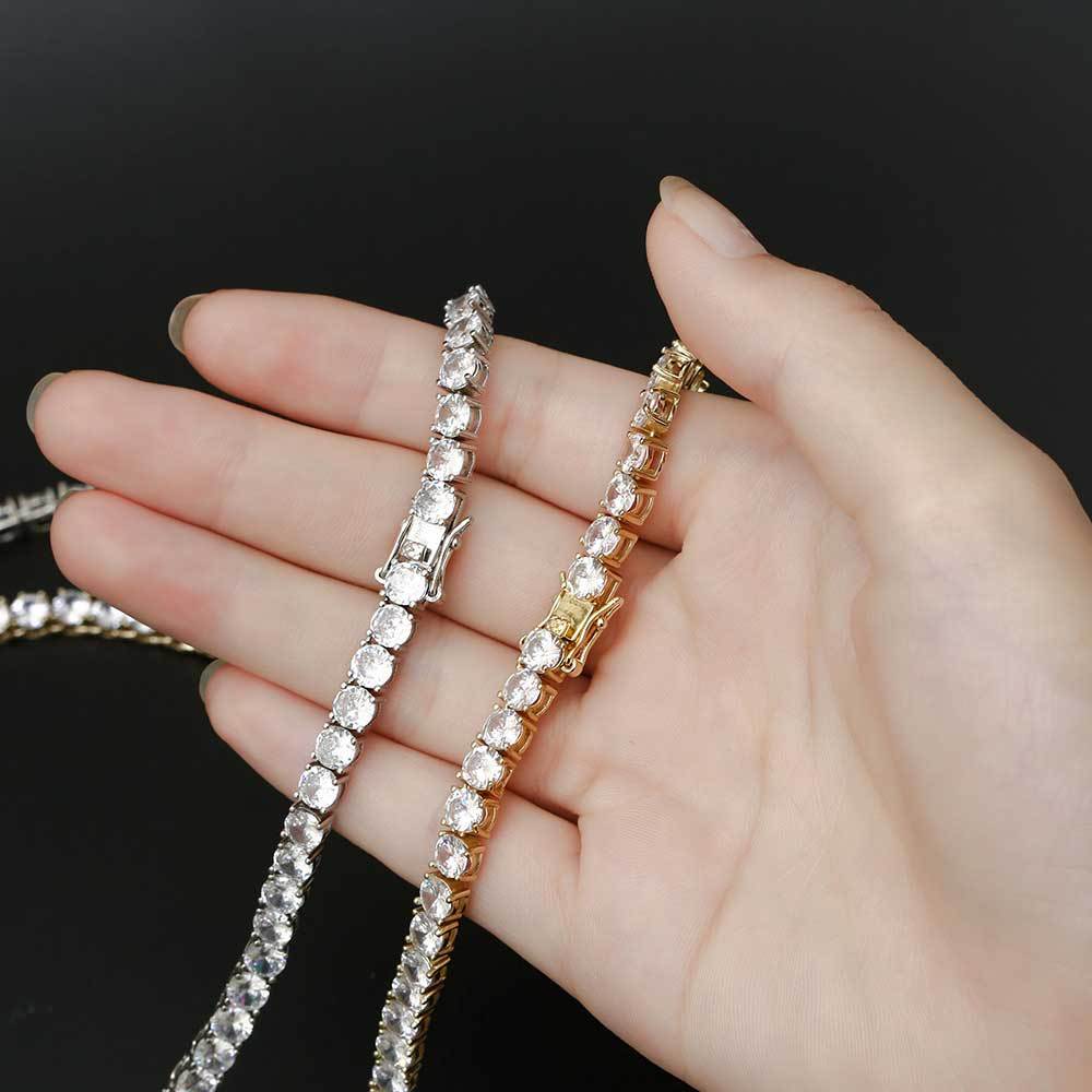 Silver and Gold Plated Tennis Chain