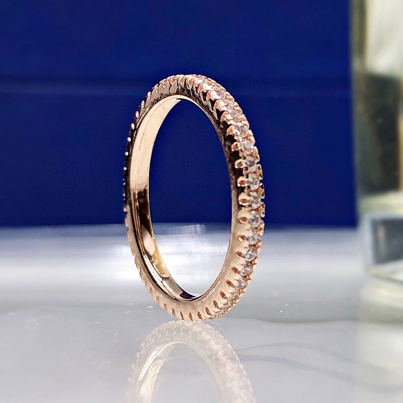 Silver Stackable Eternity Ring. Silver 925 Rose Gold Plated