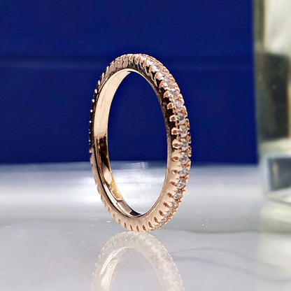 Silver Stackable Eternity Ring. Silver 925 Rose Gold Plated
