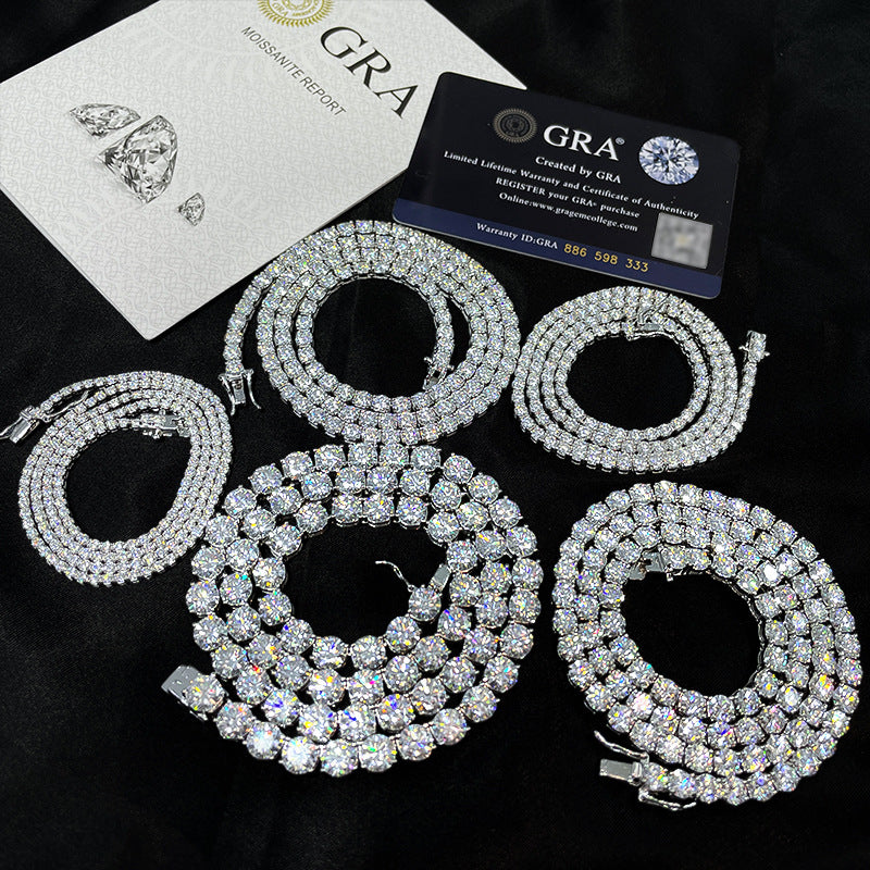 White Gold Plated Silver 925 Tennis Chain 