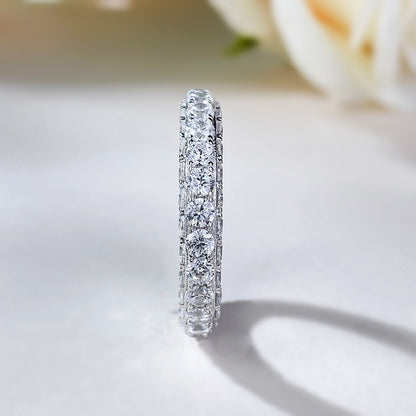 Silver Diamond Stackable RIng