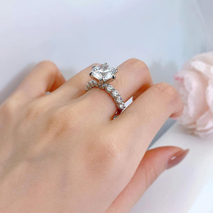5 Carat Brilliant Round Ring. Travel Ring. Faceted Cut Ring