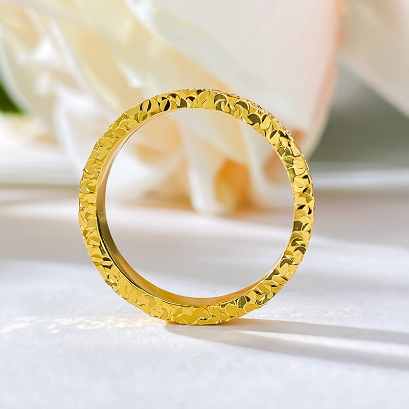 925 Sterling Silver Stackable Ring Textured Fancy